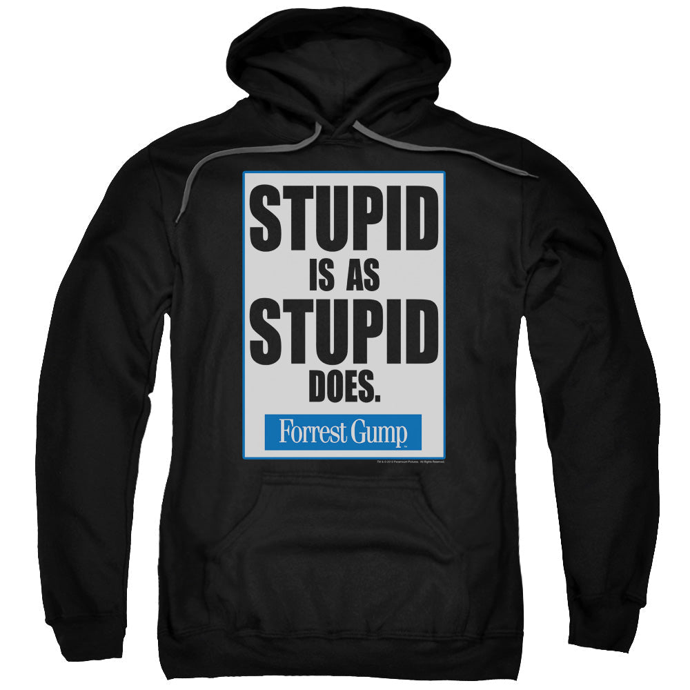 Forrest Gump Stupid Is Mens Hoodie Black Officially Licensed