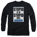 Forrest Gump Stupid Is Mens Long Sleeve Shirt Black Officially Licensed Officially Licensed
