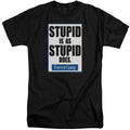 Forrest Gump Stupid Is Mens Tall T Shirt Black Officially Licensed