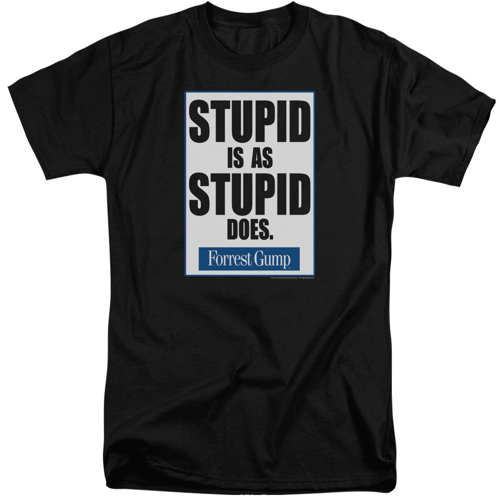 Forrest Gump Stupid Is Mens Tall T Shirt Black Officially Licensed