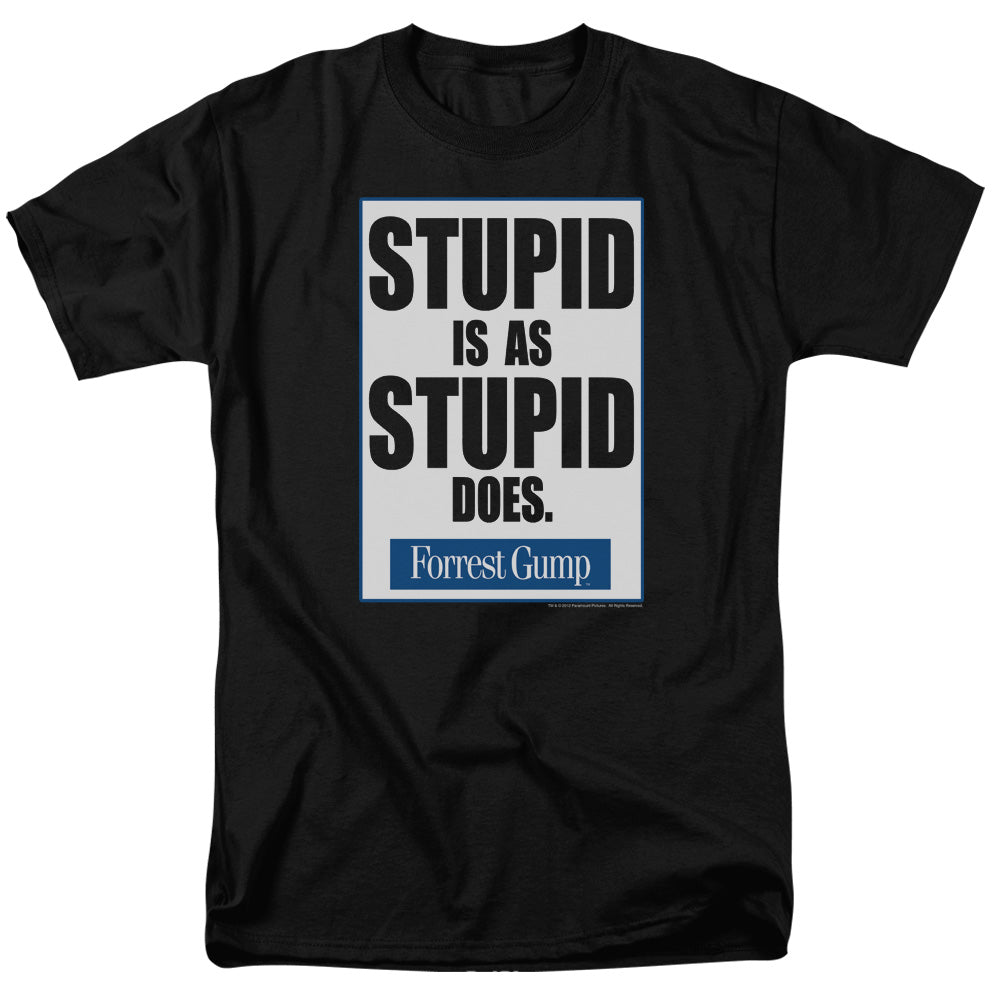Forrest Gump Stupid Is Mens T Shirt Black Officially Licensed