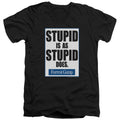 Forrest Gump Stupid Is Mens Slim Fit V-Neck T Shirt Black Officially Licensed
