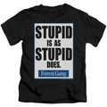 Forrest Gump Stupid Is Juvenile Kids Youth T Shirt Black Officially Licensed