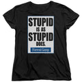 Forrest Gump Stupid Is Womens T Shirt Black Officially Licensed