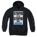 Forrest Gump Stupid Is Kids Youth Hoodie Black Officially Licensed