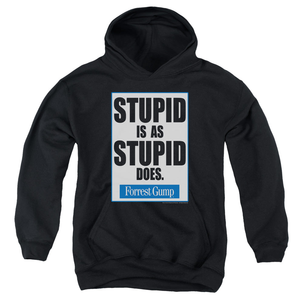 Forrest Gump Stupid Is Kids Youth Hoodie Black Officially Licensed
