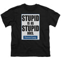 Forrest Gump Stupid Is Kids Youth T Shirt Black Officially Licensed