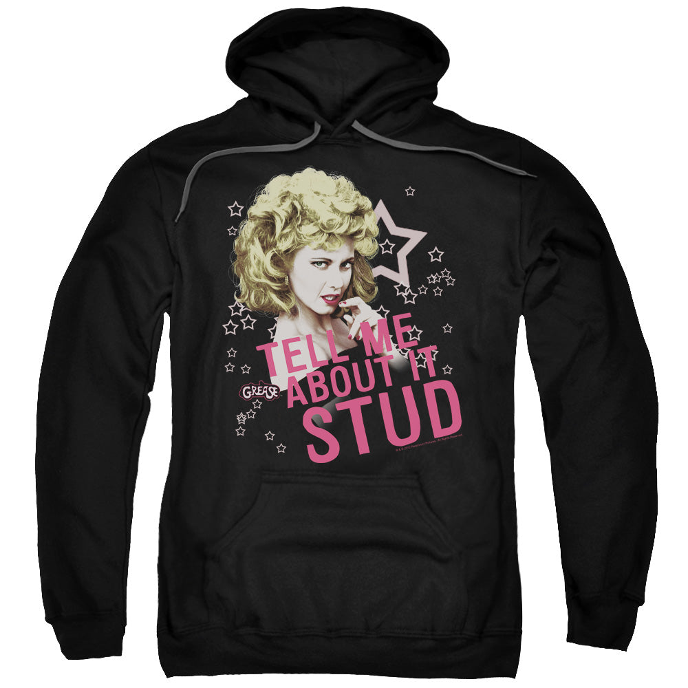 Grease Tell Me About It Stud Mens Hoodie Black Officially Licensed