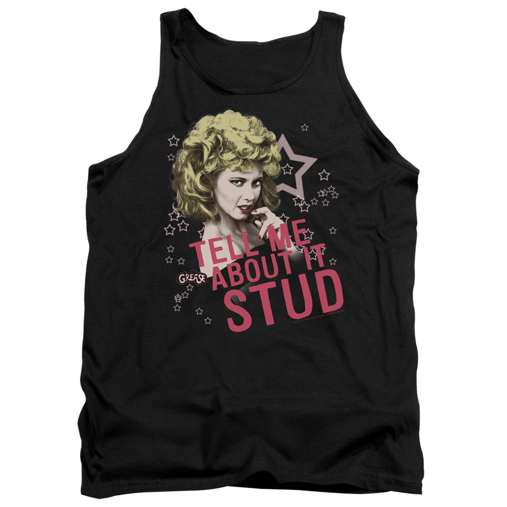 Grease Tell Me About It Stud Mens Tank Top Shirt Black Officially Licensed