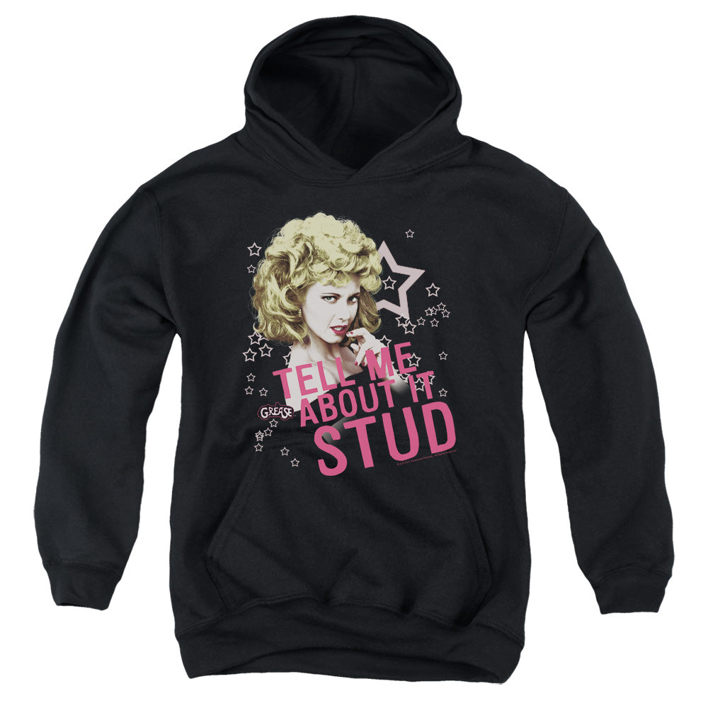 Grease Tell Me About It Stud Kids Youth Hoodie Black Officially Licensed