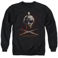 Gladiator Helmet Mens Crewneck Sweatshirt Black Officially Licensed