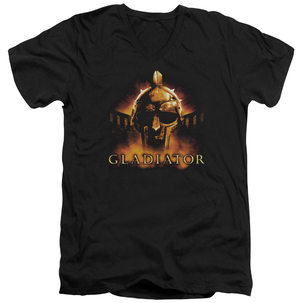 Gladiator My Name Is Mens Slim Fit V-Neck T Shirt Black Officially Licensed