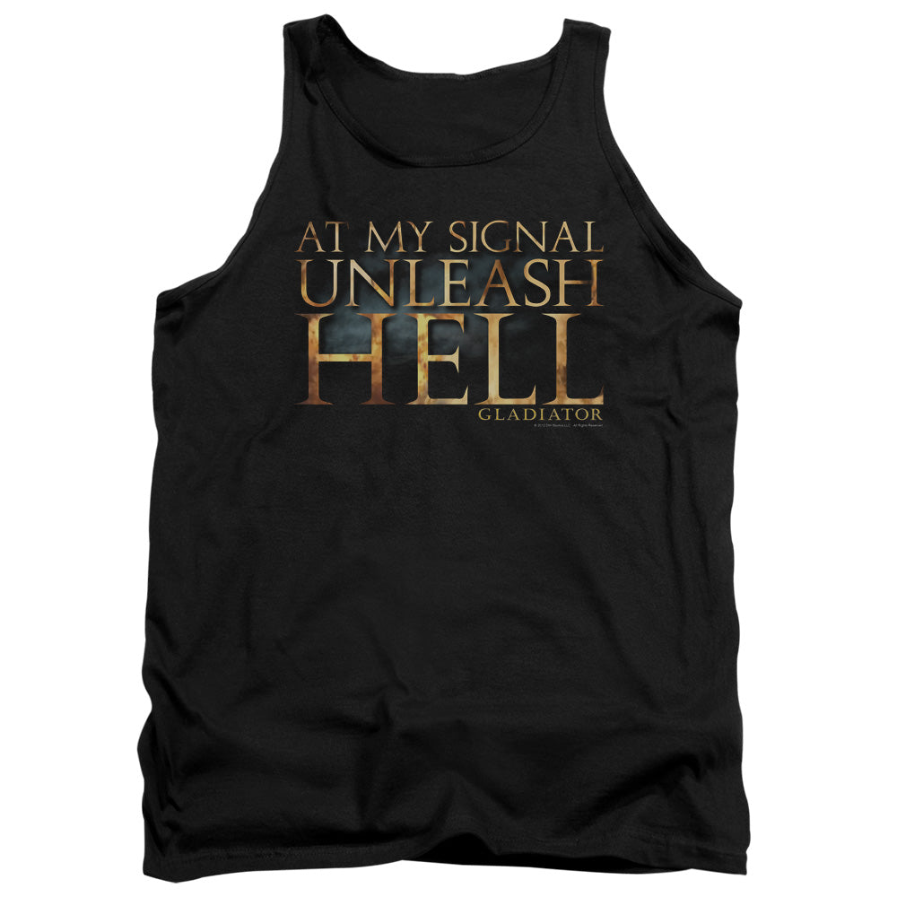 Gladiator Unleash Hell Mens Tank Top Shirt Black Officially Licensed