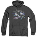 Galaxy Quest Never Surrender Heather Mens Hoodie Black Officially Licensed