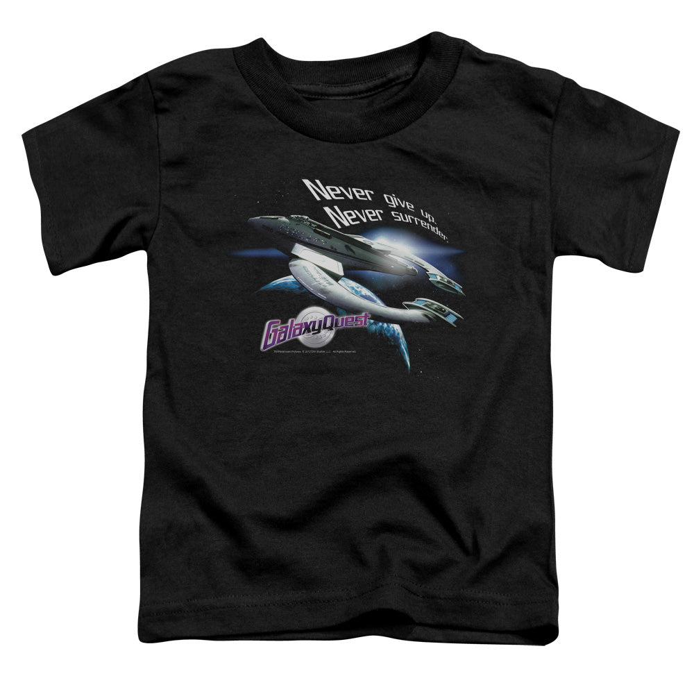 Galaxy Quest Never Surrender Toddler Kids Youth T Shirt Black Officially Licensed