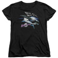 Galaxy Quest Never Surrender Womens T Shirt Black Officially Licensed