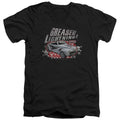 Grease Greased Lightening Mens Slim Fit V-Neck T Shirt Black Officially Licensed