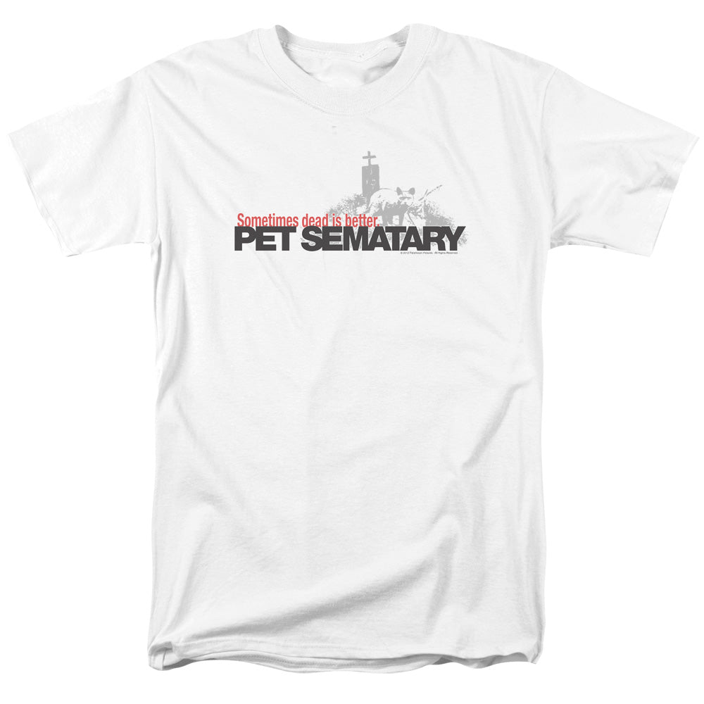 Pet Sematary Logo Mens T Shirt White Officially Licensed