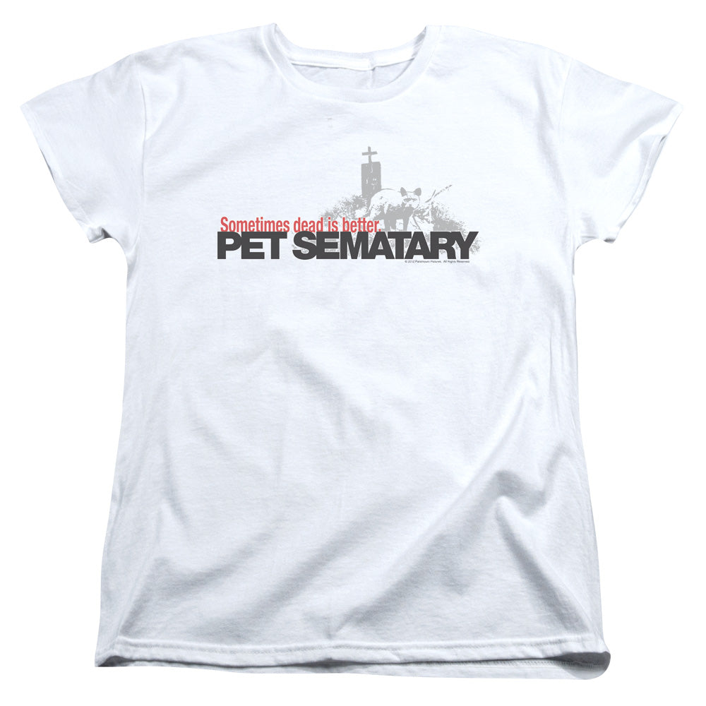 Pet Sematary Logo Womens T Shirt White Officially Licensed