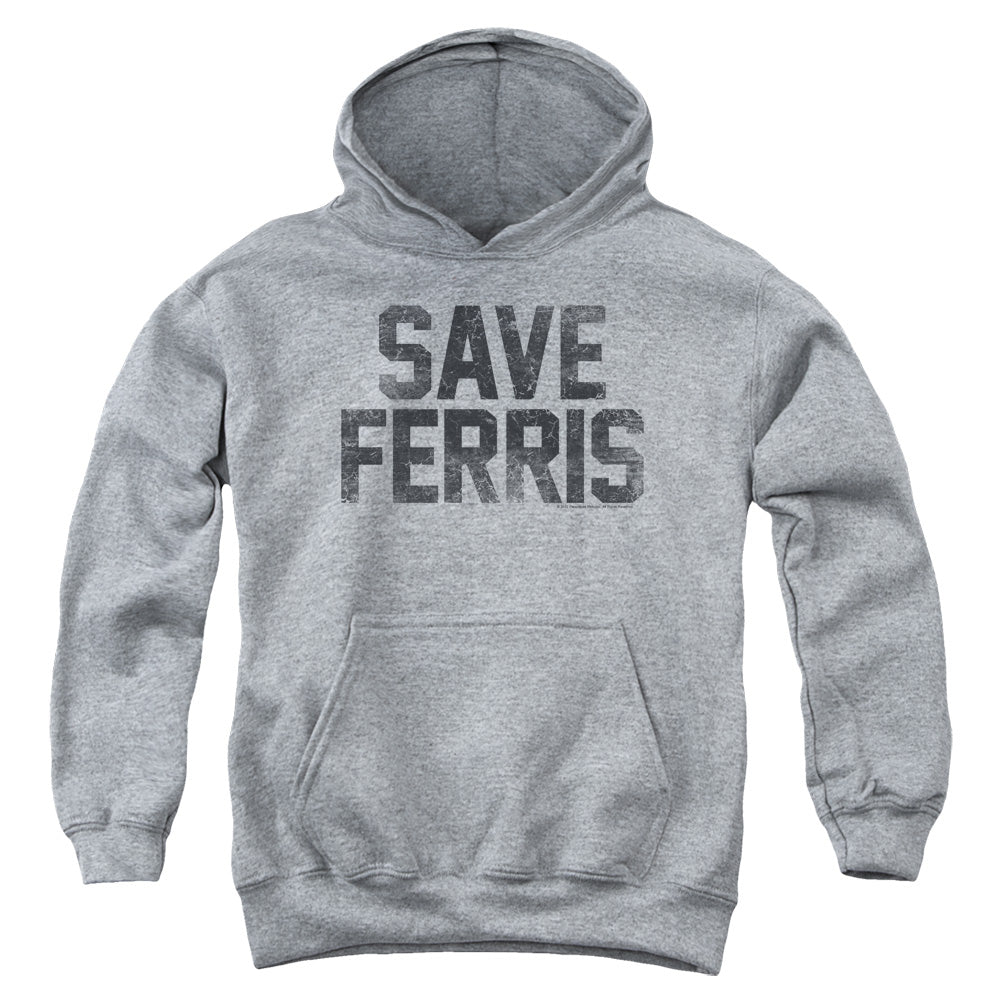 Ferris Buellers Day Off Save Ferris Kids Youth Hoodie Athletic Heather Officially Licensed
