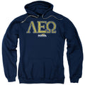 Old School Leo Mens Hoodie Navy Blue Officially Licensed