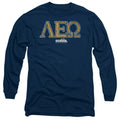 Old School Leo Mens Long Sleeve Shirt Navy Blue Officially Licensed