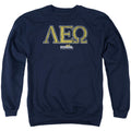 Old School Leo Mens Crewneck Sweatshirt Navy Blue Officially Licensed