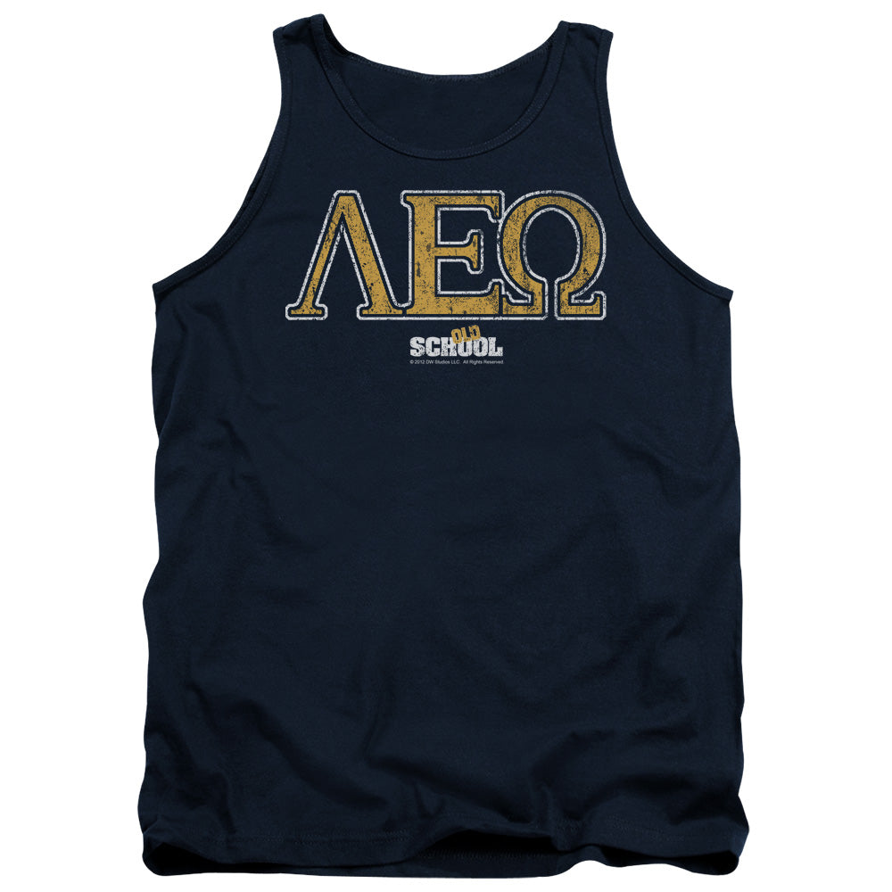 Old School Leo Mens Tank Top Shirt Navy Blue Officially Licensed
