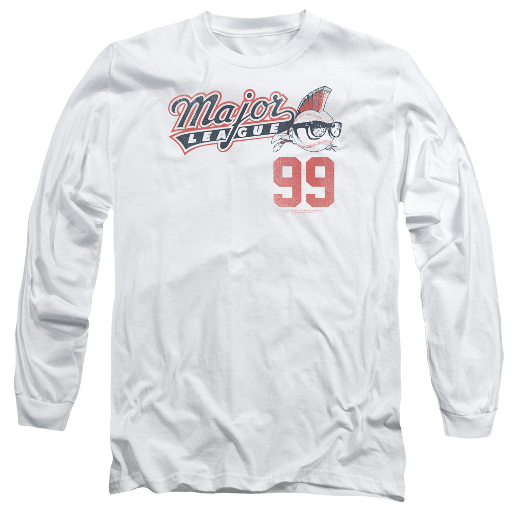 Major League 99 Mens Long Sleeve Shirt White Officially Licensed