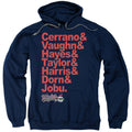 Major League Team Roster Mens Hoodie Navy Blue Officially Licensed
