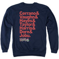 Major League Team Roster Mens Crewneck Sweatshirt Navy Blue Officially Licensed