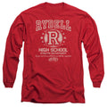 Grease Rydell High Mens Long Sleeve Shirt Red Officially Licensed Officially Licensed