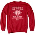 Grease Rydell High Mens Crewneck Sweatshirt Red Officially Licensed