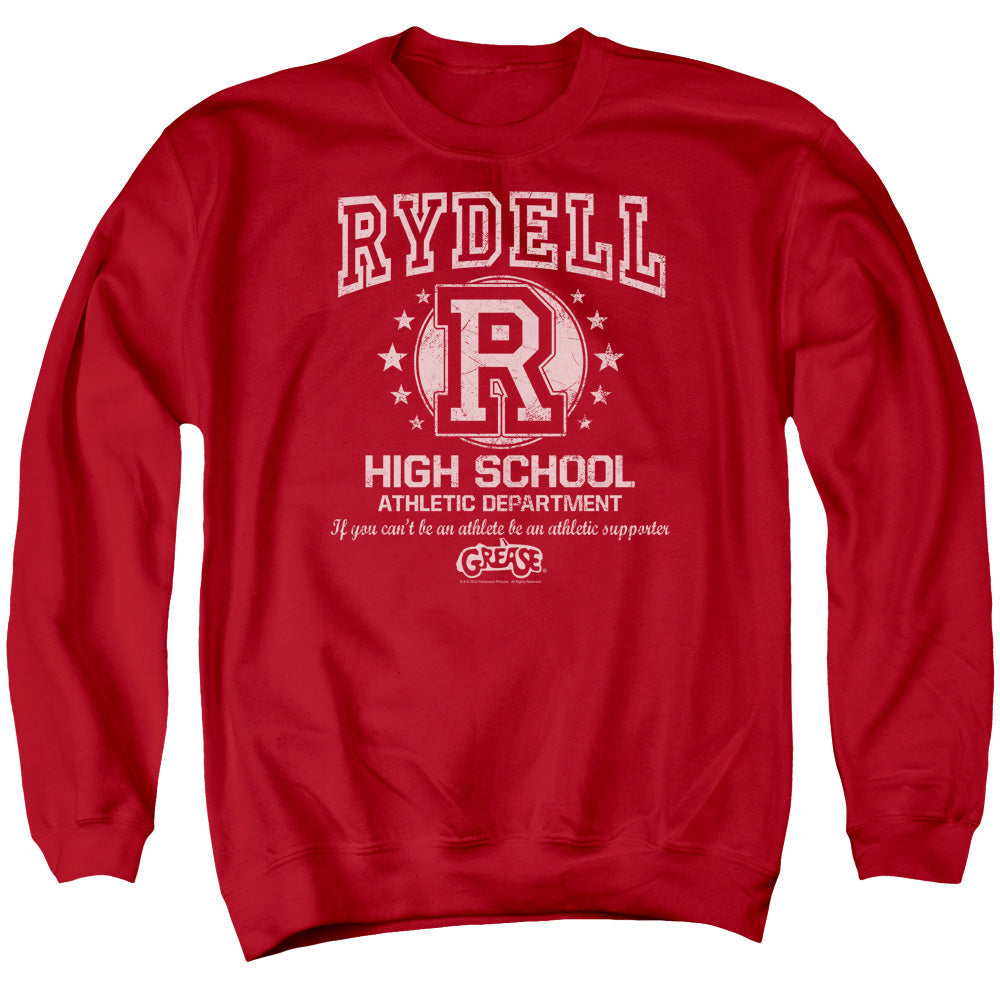 Grease Rydell High Mens Crewneck Sweatshirt Red Officially Licensed