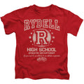 Grease Rydell High Juvenile Kids Youth T Shirt Red Officially Licensed
