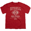 Grease Rydell High Kids Youth T Shirt Red Officially Licensed
