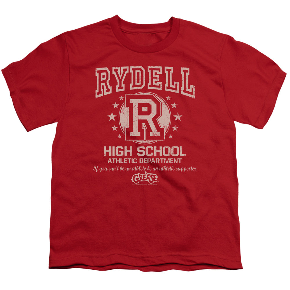 Grease Rydell High Kids Youth T Shirt Red Officially Licensed