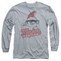 Major League Vintage Logo Mens Long Sleeve Shirt Athletic Heather Officially Licensed