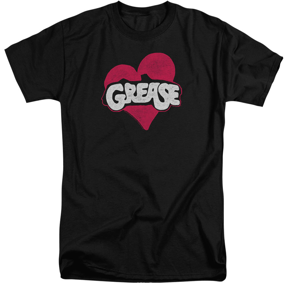 Grease Heart Mens Tall T Shirt Black Officially Licensed