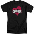 Grease Heart Mens Tall T Shirt Black Officially Licensed