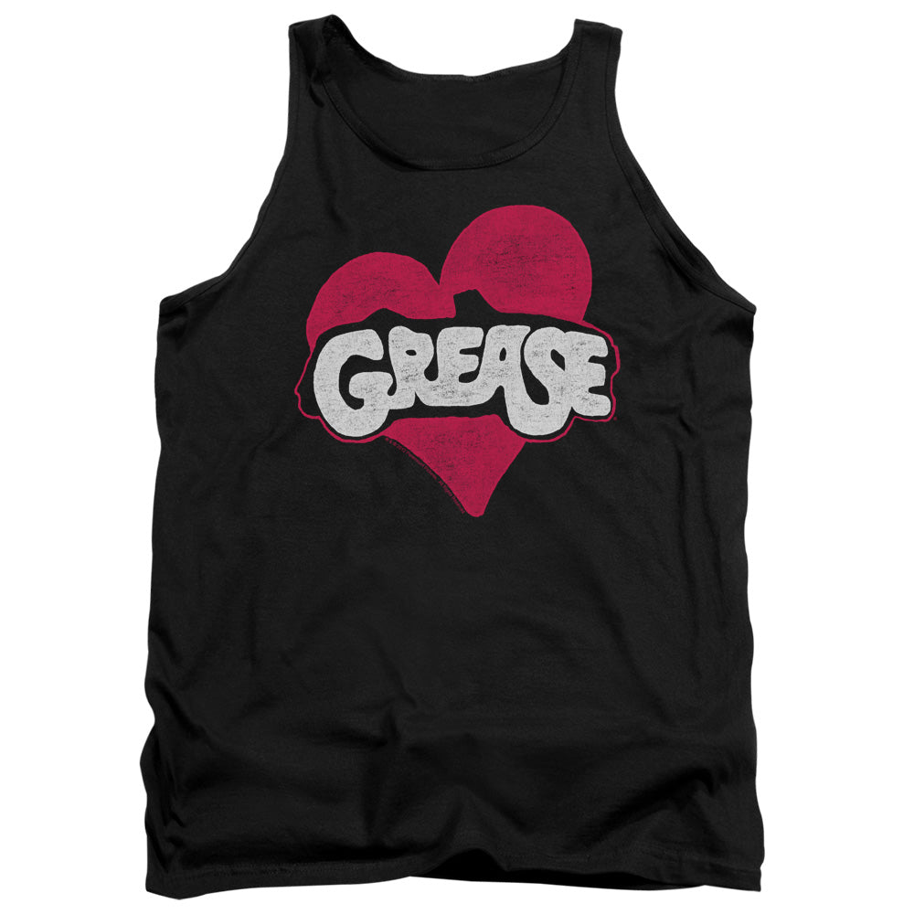 Grease Heart Mens Tank Top Shirt Black Officially Licensed
