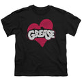 Grease Heart Kids Youth T Shirt Black Officially Licensed
