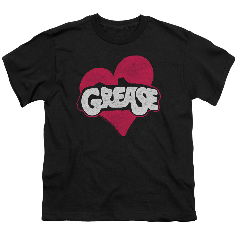 Grease Heart Kids Youth T Shirt Black Officially Licensed