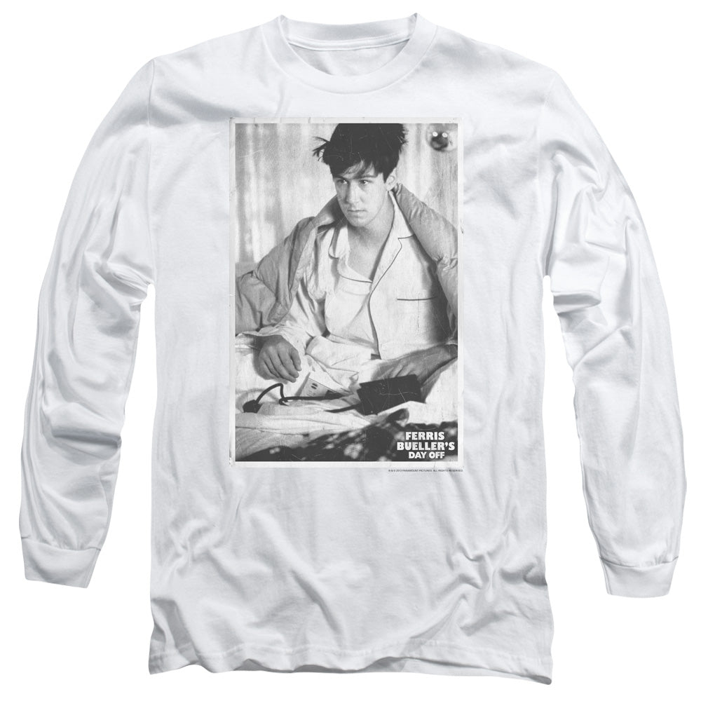 Ferris Bueller Cameron Mens Long Sleeve Shirt White Officially Licensed Officially Licensed