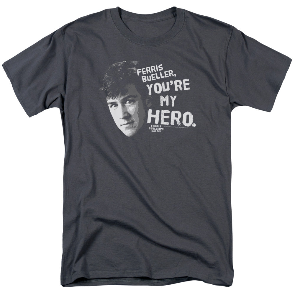 Ferris Buellers Day Off My Hero Mens T Shirt Charcoal Officially Licensed