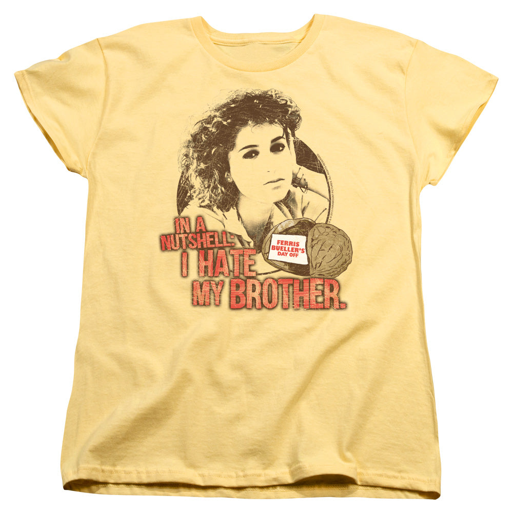 Ferris Buellers Day Off Nutshell Womens T Shirt Yellow Officially Licensed