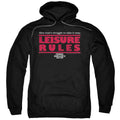 Ferris Buellers Day Off Leisure Rules Mens Hoodie Black Officially Licensed