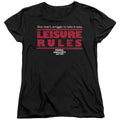 Ferris Buellers Day Off Leisure Rules Womens T Shirt Black Officially Licensed