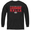 Ferris Buellers Day Off Leisure Rules Long Sleeve Kids Youth T Shirt Black Officially Licensed