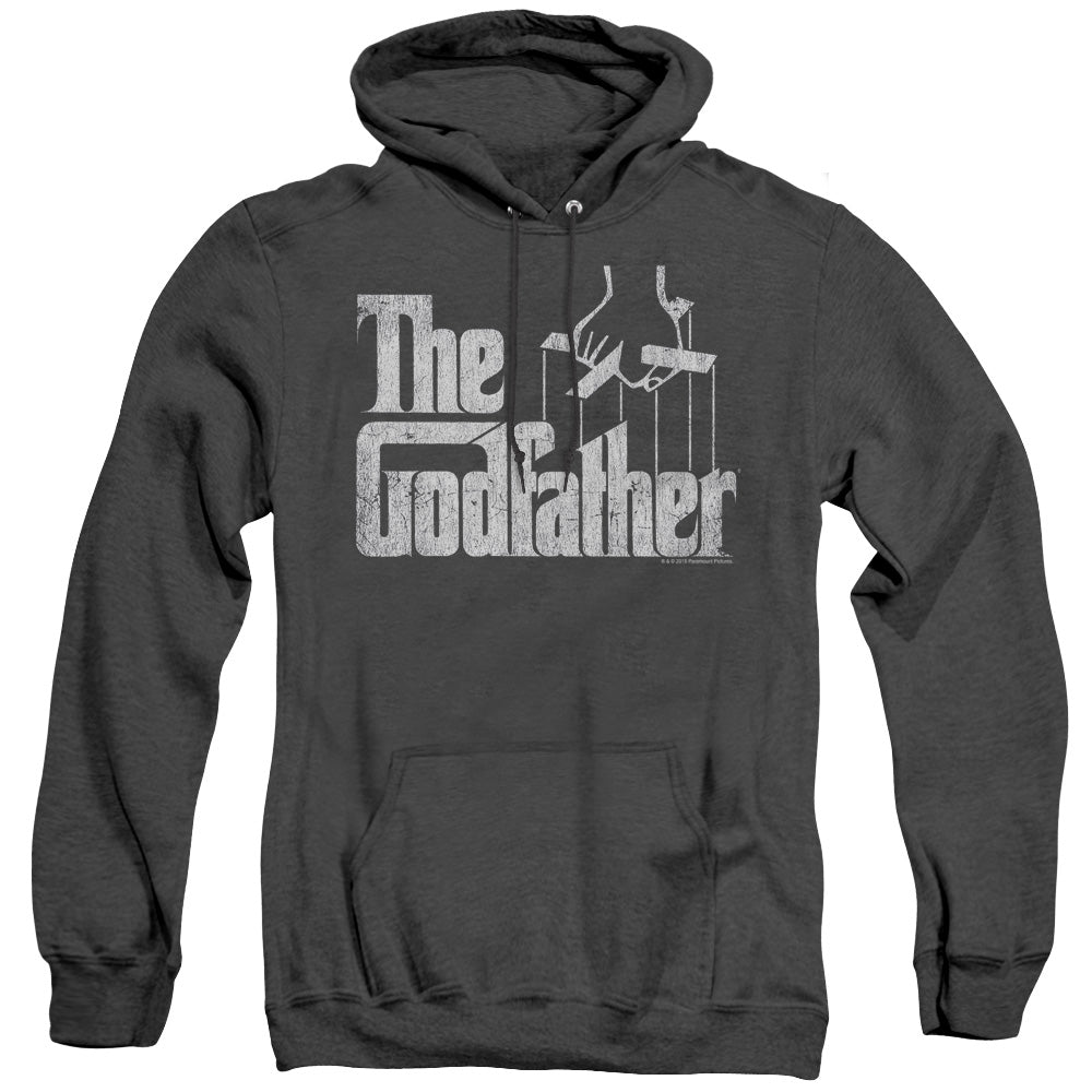 The Godfather Logo Heather Mens Hoodie Black Officially Licensed